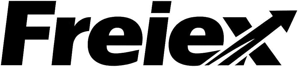Rotes Firmenzeichen von Freiex auf hellem Hintergrund